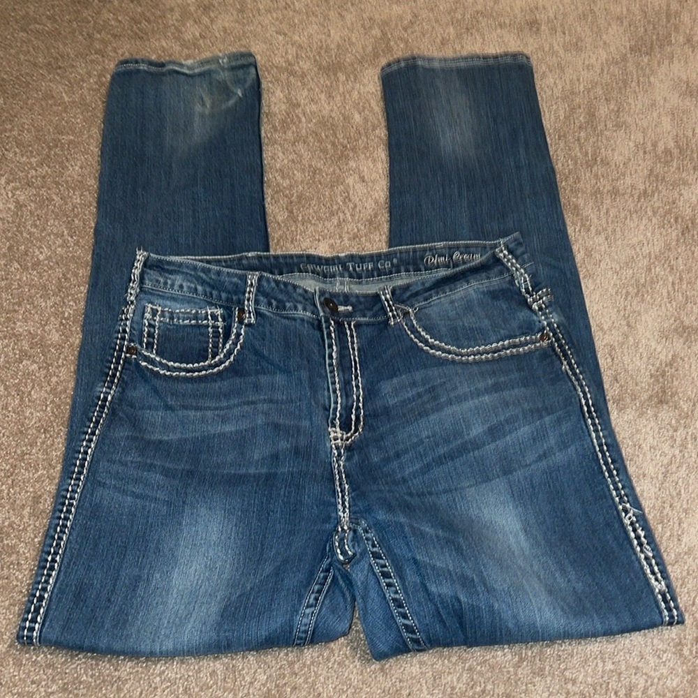 Cowgirl Tuff Jeans Demi Dream Thick Stitch - size 36. H